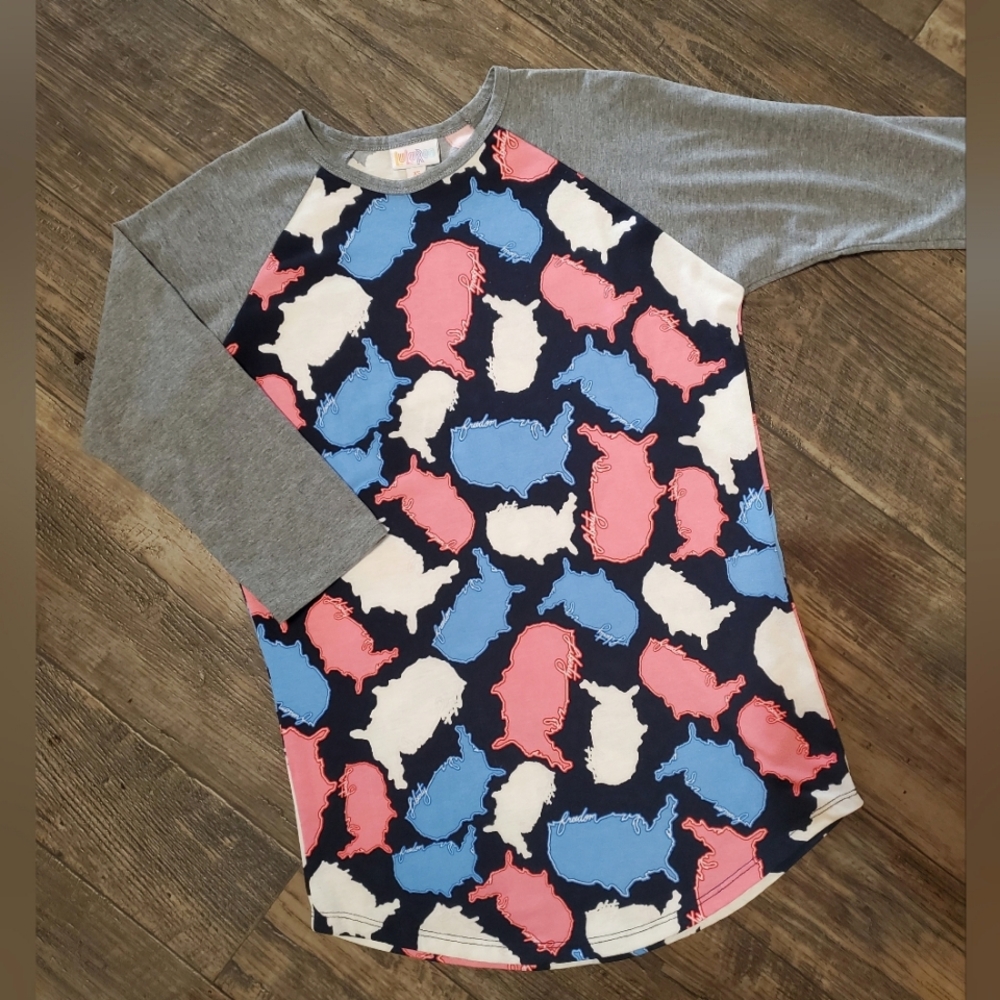 Patriotic Lularoe shirt ¾sleeve